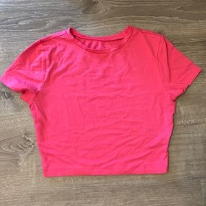 Hot pink Size M short sleeve Crop top